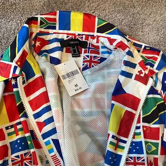 Colorful Flag Print Women's Jacket and Shorts Set - Picture 2 of 3